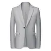 Nuevo blazer informal de comercio exterior para hombre, de un solo pecho y un botón, chaqueta de traje de moda moderna para hombre, 2026