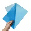 Bolsa para documentos azul, carpeta de una hoja, protector de archivo con apertura en forma de L