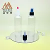 Botella PET plana y redonda de 240 ml, botella dispensadora de grado alimenticio para químicos de uso diario, botella de plástico vacía para limpieza, desinfectante y loción