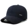 Nova Touca de Baseball Masculina de Inverno Moda para Meia-Idade e Idosos Proteção Auricular Boné Bico de Pato Viagem ao Ar Livre Resistente ao Frio Chapéu Quente