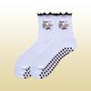 Calcetines de Yoga hasta la pantorrilla para mujer, Calcetines para piso de Fitness, Calcetines de Algodón, Calcetines Deportivos, Calcetines Transpirables que absorben el sudor, Calcetines de Pilates, Pantalones de Tiburón