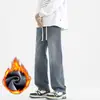 Otoño/Invierno 2026 Venta Caliente Jeans de Pana para Hombre para Adolescentes con Cordón Sueltos Casual Versátiles Pierna Recta Retro Pantalones Largos