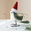 Nuevas decoraciones navideñas transfronterizas, adornos creativos de pájaros artificiales, accesorios para escaparates para sesiones de fotos