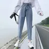 Pantalones de pierna ancha para mujer 2026 primavera-verano-otoño nuevos jeans rectos retro coreanos estilo papá de cintura alta jeans ins para estudiantes
