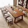 Sala de Estar Nórdica Mesa Longa Grande Mesa de Escritório Simples Mesa de Estudo em Casa para Estudantes Mesa de Madeira Maciça Bancada para Duas Pessoas