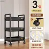 Estante de Almacenamiento con Carrito Pequeño, Organizador de Bocadillos de Bebé de Múltiples Niveles para Piso de Cocina y Dormitorio, Almacenamiento Móvil para Baño