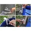 Conjunto de Mangueira de Drenagem para Balde de Água com Tubo de Transbordamento 3D com Suporte de Borda Espessada e Acessórios Anti-Transbordamento