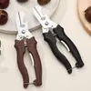 Tijera Abrecastañas de Acero Inoxidable Ahorradora de Mano para el Hogar Rompedor de Nueces Descascarillador de Nueces Herramienta con Bloqueo Herramienta de Cocina