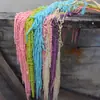 Buquê de Flores Secas com Flores Permanentes, Milhete Vermelho de Seda para Casamento, Borla Pendurada, Material de Flor para Pendurar