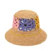 Sombrero de Pescador Tejido a Crochet Hueco Hecho a Mano Estilo Japonés, Delgado Transpirable Versión Coreana para Primavera y Verano, Sombrero de Cubo Adelgazante para Mujer