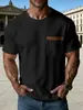 Novas Roupas de Verão Masculinas para E-commerce Transfronteiriço: Camiseta Esportiva Casual Respirável de Corte Solto, Camiseta Masculina Simples Versátil de Manga Curta