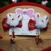 Horquilla Roja de Año Nuevo Estilo Chino para Niños, Adorno para el Cabello de Año Nuevo para Niñas, Accesorios para el Cabello Hanfu Estilo Antiguo, Horquilla con Borla para Niñas Pequeñas