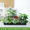 Combinação de Paisagismo com Plantas Verdes Simuladas Hc-At7, Flores Simuladas e Decorações de Flores Artificiais, Ornamentos Decorativos para Floreiras de Pátio Externo