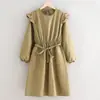 Estilo Coreano Princesa Reversible Delantal Ropa de Hogar para Cocina Tienda de Uñas Floristería Delantal de Manga Larga Ropa de Trabajo para Mujer Estampada para Adultos