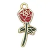 Set Mixto de 20 Colgantes Grandes de Aleación Esmaltada Roja Accesorios para Joyería DIY Accesorios para Aretes Pulsera Colgantes Perforados Dijes