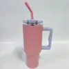 En Stock Vaso de Hielo Degradado de 40 oz Acero Inoxidable 304 Aislado al Vacío Vaso con Popote para Coche