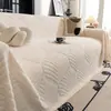 Funda de Sofá Estilo Crema de Terciopelo de Algodón Shu 2025 Nuevo Cojín de Sofá Manta de Cuatro Estaciones Toalla de Sofá Funda Completa Cubierta