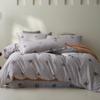 Conjunto de Quatro Peças de Algodão Escovado Estilo Pastoral de Outono e Inverno Estampado Moda Amigável à Pele Quente Capa de Edredom Lençóis e Cama de Algodão Puro