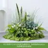 Paisagismo com Flores Artificiais Flores Artificiais Planta Verde Decoração Interna Decoração Suave Vitrine Paisagem Planta de Capim-dos-pampas Floricultura Avançada