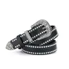 Cinturón Tachonado Estilo Punk Pu Oscuro para Mujer con Diseño Único de Púas de Estrella, Versátil para Jeans, Cinturón Decorativo de Moda