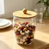Frasco de almacenamiento transparente PET multiusos para nueces, granos y productos secos, recipiente de almacenamiento de alimentos sellado y a prueba de humedad