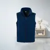 Chaleco Grueso Forrado de Polar con Cuello Alto para Hombre, Cárdigan con Cremallera Otoño e Invierno, Chaleco Cálido de Color Sólido, Chaqueta Casual