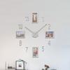 Marco de fotos creativo reloj de pared digital acrílico estéreo reloj de pared decorativo para sala de estar dormitorio porche pegatinas de pared reloj reloj espejo