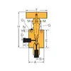 Válvula de Aguja para Autoclave Parker Serie VRMM de Micro-Medición - Ángulo de Dos Vías 10VRMM2812