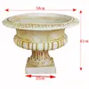 Vaso de Flores Florido Retrô Estilo Europeu Entrada Ornamentação Externa Pátio de Villa de Pedra Suporte de Chão Vaso Grande Corredor de Casamento Coluna Romana