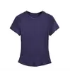 Camiseta Americana Estilo Kardashian com Ombros Retos, Cintura de Formiga e Manga Curta para Mulheres, Verão, Ajustada ao Corpo, Alta Elasticidade, Modelagem Slim, Gola Redonda, Cor Sólida