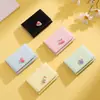 Billetera Pequeña para Mujer Estilo Coreano de Alto Valor Estético, Billetera Corta Linda Estilo Ins Europeo y Americano con Parches de Frutas Cartera