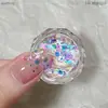 Brillo para Uñas, Brillo Famoso en Internet de Estrella Brillante de Cuatro Puntas con Forma de Corazón, Decoración de Uñas Serie Fuente Dulce