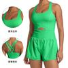 Amazon Transfronterizo Nuevo Europeo y Americano Sexy Deportivo al Aire Libre Fitness Shorts Chaleco Casual Yoga Mono para Mujer