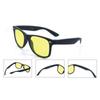 Gafas de visión nocturna retro polarizadas con clavos de arroz, antideslumbrantes, amarillas, para conducir de noche.