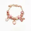 Pulsera Panjia para mujer, diseño creativo transfronterizo europeo y americano, con microincrustaciones de circonitas y cobre chapado en oro real, combinable con todo.