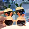 Gafas Niñas Dibujos Animados Suaves Gafas de Sol Polarizadas Infantiles Lindas Orejas de Conejo de Silicona Gafas de Sol HD de Conejito para Niñas