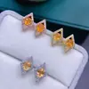 Los Pendientes Naturales de Fanta Tienen Buenos Colores y Todos Son Finos. Plata S925 Finamente Incrustada con la Piedra Principal de Tamaño 4*5mm