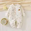 Macacão matelassê para bebê 40g para outono e inverno, roupa quente de algodão para meninos e meninas, macacão de inverno para recém-nascidos