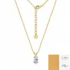 Collar de Plata S925 Moissanita Corte Marqués Diseño Clásico Cadena para Clavícula Collar de Plata Pura para Mujer Transfronterizo En Stock Venta al por Mayor