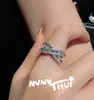 Juego de Joyería para Boda Encaje de Panal Pedrería Anillo de Pétalo Simple de Alta Gama Anillo de Cruz con Pedrería Anillo para Dedo