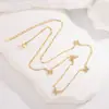Novo Colar Borboleta Espaçador com Strass Versátil Exquisito Joia de Luxo Leve para Mulheres Design de Nicho Sensação de Alto Padrão Corrente para Clavícula