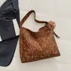 Otoño e Invierno Nuevo Bolso Tote de Lujo Nicho Retro Estampado de Leopardo Estilo Perezoso Bolso Cruzado Ligero Casual para Mujer