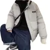 Chaqueta acolchada de algodón y terciopelo de cordero de doble cara para hombre, estilo Hong Kong, para parejas, holgada, cálida y gruesa, con forro polar