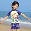 Nueva Moda de Natación Infantil Dibujos Animados Impresos de Coches Protector Solar Dividido Pequeño, Mediano y Grande Traje de Baño Siaman Infantil de Secado Rápido
