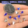 Prata de lei s925 Azul Queimado Cola Cabeça de Botão Borboleta Corda de Mão Trançada Pulseira Colar Acessórios DIY Feitos à Mão