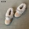 Zapatos de Piel Genuina con Lazo y Piel para Mujer Mocasines Slip-on 2026 Otoño/Invierno Nueva Llegada con Terciopelo Caliente Suela Suave Zapatos Casuales de Algodón