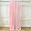 Arreglo de fondo de cortina de gasa para boda, decoración de cortina de techo, cortina de gasa de color sólido perlado para fiesta de boda al por mayor