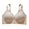 Sujetador sin costuras de talla grande para mujeres de mediana edad y mayores, estilo chaleco de botones frontales, alta elasticidad, soporte lateral, mejora de la espalda en forma de U