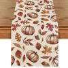 Amazon Venta Caliente Transfronteriza Bandera de Mesa Estampada de Lino Otoño Acción de Gracias Calabaza Decoración del Hogar Venta Directa de Fábrica