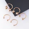 Joias para piercing de corpo humano anel universal bola anel para mamilo anel corporal haste C anel ferradura aço inoxidável joias para piercing atacado